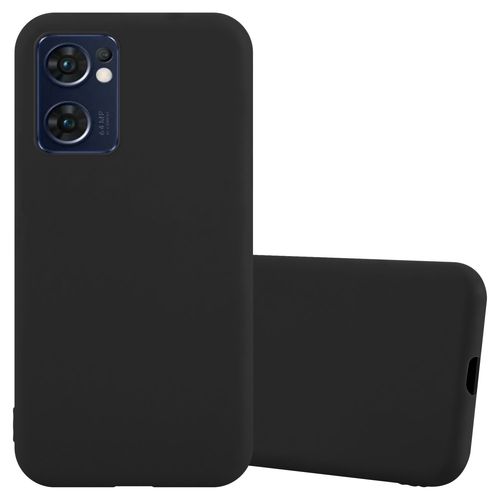 Cadorabo Housse Compatible Avec Oppo Find X5 Lite / Reno7 5g En Candy Noir - Étui De Protection En Silicone Tpu Flexible