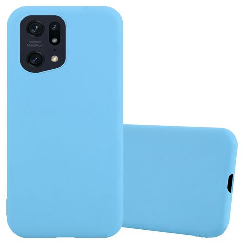 Cadorabo Housse Compatible Avec Oppo Find X5 Pro En Candy Bleu - Étui De Protection En Silicone Tpu Flexible