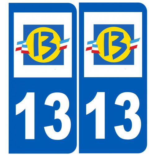 Immatriculation 13 Bouches-Du-Rhône - Sticker/Autocollant