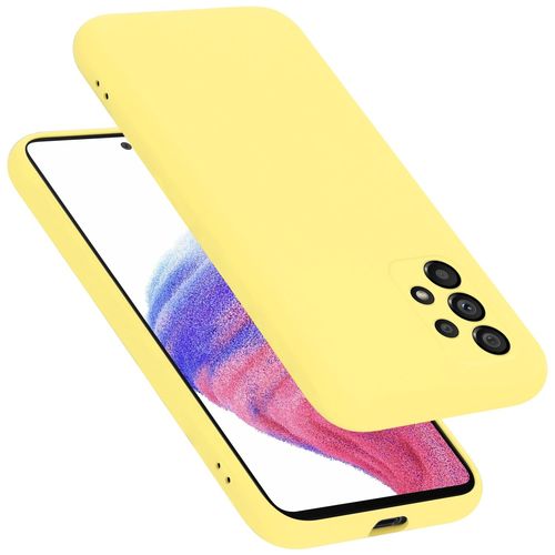 Cadorabo Housse Compatible Avec Samsung Galaxy A53 5g En Liquid Yellow - Étui De Protection En Silicone Tpu Flexible