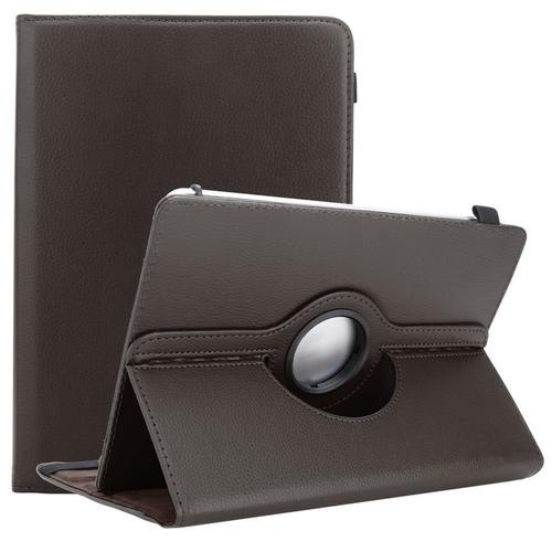 Cadorabo Housse Pour Tablette Compatible Avec Dragon Touch V10 En Brun - Étui De Protection À 360 Degrés En Similicuir Avec Fonction De Support Et Bande Élastique