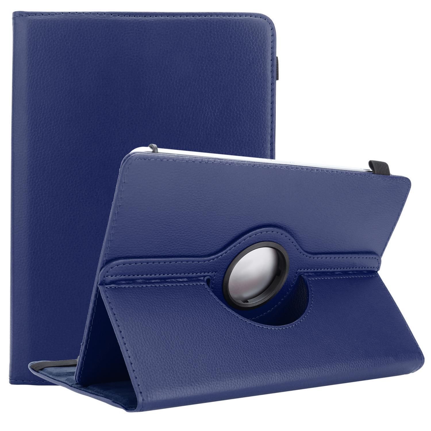 Cadorabo Housse Pour Tablette Compatible Avec Medion Lifetab X10301 En Bleu Foncé - Étui De Protection À 360 Degrés En Similicuir Avec Fonction De Support Et Bande Élastique