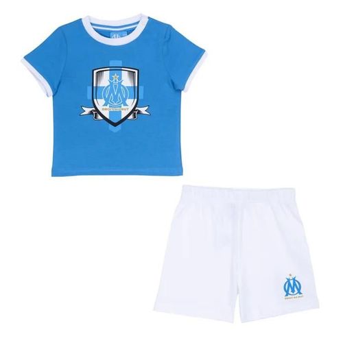6 Mois - Ensemble Bébé T-Shirt Short Om - Collection Officielle Olympique De Marseille