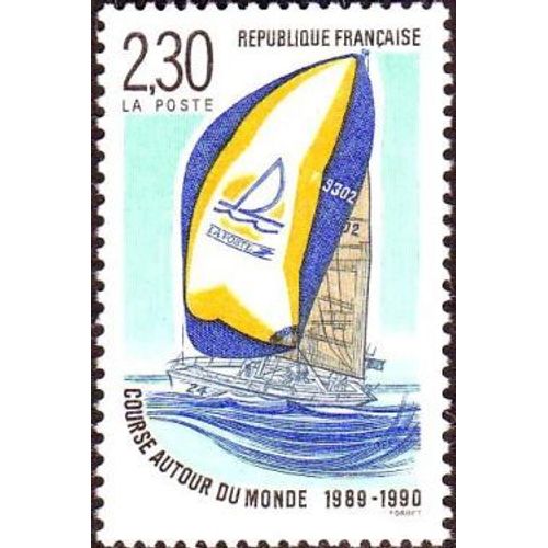 Timbre France 1990 Oblitéré Course Autour Du Monde 1989-1990 ) 2.30 Yt2648
