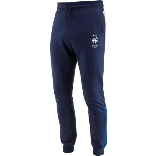 6 Ans - Pantalon De Sport Fff - Collection Officielle Equipe De France De Football - Enfant - Bleu - Molleton De Coton