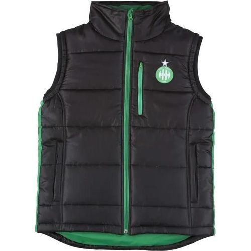 8 Ans - Doudoune Sans Manche Asse - Collection Officielle As Saint Etienne - Football - Rouge Et Noir