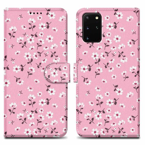 Coque Pour Samsung Galaxy S20 Plus Design Pluie De Fleurs No. 6 Housse De Protection Étui Avec Fermeture Magnétique, Fonction De Support Et Compartiment Pour Carte