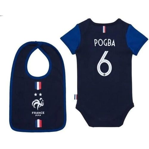 6 Mois - Body + Bavoir Fff Bébé Paul Pogba - Collection Officielle Equipe De France De Football