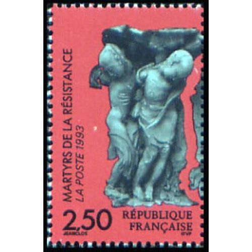 Timbre France 1993 Oblitéré Martyrs De La Résistance 2.50 Yt2813