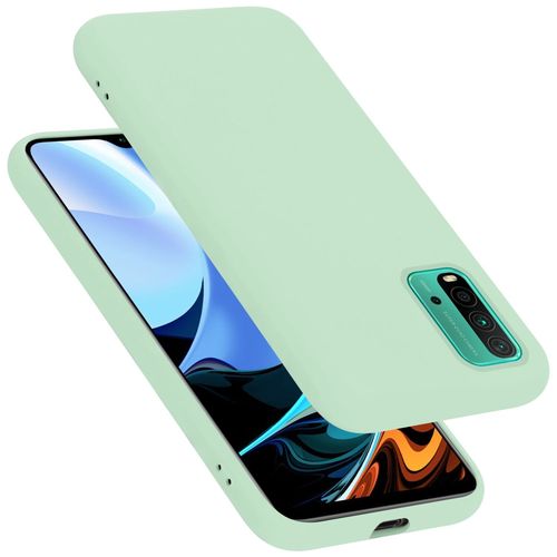 Cadorabo Housse Compatible Avec Xiaomi Redmi 9t / Poco M3 En Liquid Light Green - Étui De Protection En Silicone Tpu Flexible