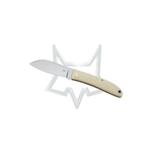 Couteau closable Fox Livri, acier inoxydable M390, Micarta naturel HDL