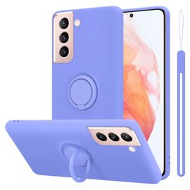 Cadorabo Housse Compatible Avec Samsung Galaxy S22 En Liquid Light Purple - Étui De Protection En Silicone Tpu Flexible Avec Anneau