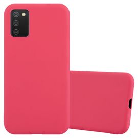 Cadorabo Housse Compatible Avec Samsung Galaxy A03s En Candy Rouge - Étui De Protection En Silicone Tpu Flexible