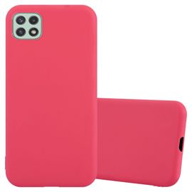Cadorabo Housse Compatible Avec Samsung Galaxy A22 5g En Candy Rouge - Étui De Protection En Silicone Tpu Flexible