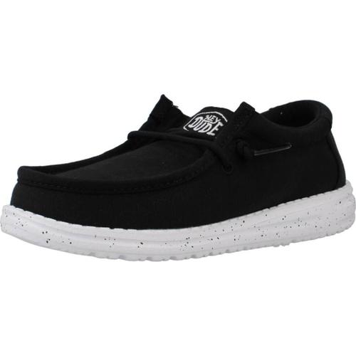 Hey Dude Wally Youth Slub Canvas Colour Noir