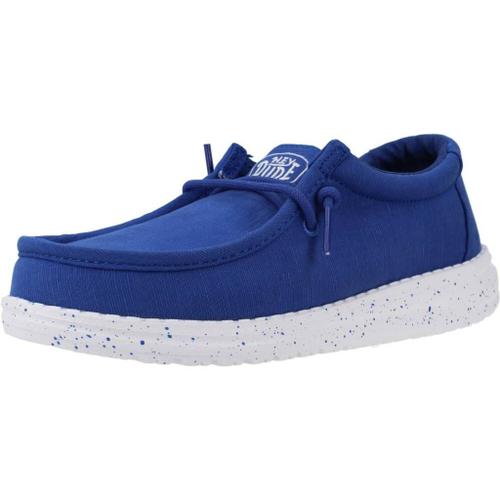 Hey Dude Wally Youth Slub Canvas Colour Bleu