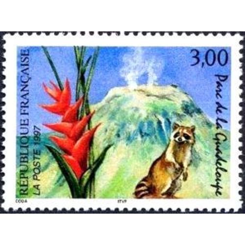Timbre France 1997 Oblitéré Parc De La Guadeloupe 3.00 Yt3055