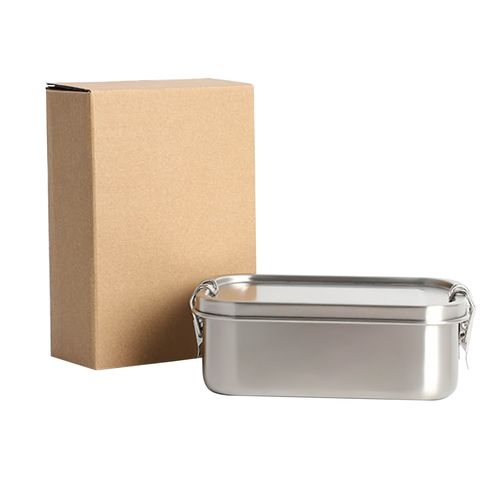 Intirilife Boîte À Repas Portable En Acier Inoxydable Boîte De Rangement Argentée D'une Contenance De 800 Ml - Pour Transporter De La Nourriture, Des Snacks Et Plus Encore