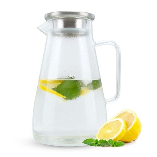 Carafe Thé Café Pot Pichet Carafe Verre Poignée Couvercle Résistant À La Chaleur