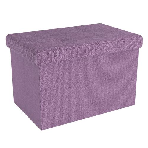 Intirilife Pouf Pliable 49x30x30 Cm En Lotus Rosa - Siège En Cube Avec Espace De Rangement Et Housse En Tissu Avec Creux - Siège En Cube Repose-Pieds Coffre De Rangement Pouf Coffre