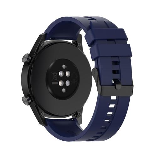 Cadorabo Bracelet Silicone 20mm Compatible Avec Samsung Galaxy Watch 42mm / S2 Classic En Bleu Foncé - Bracelet De Remplacement Pour Huawei Watch 2 Pour Nokia Steel Pour Lg Watch Sport Etc