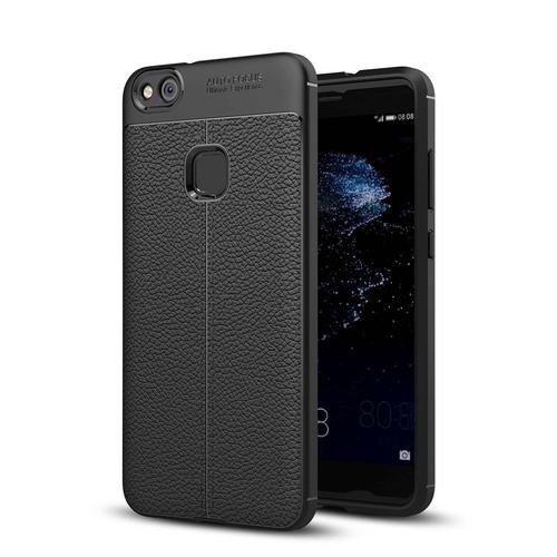 Cadorabo Housse Compatible Avec Huawei P10 Lite En Noir Profond - Étui De Protection En Silicone Tpu Avec Application Élégante En Similicuir