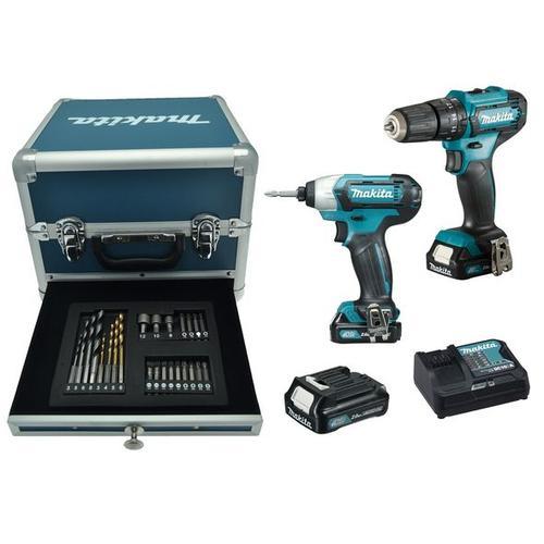 Combopack sur accu CXT 10,8V: HP331D + TD110D + 3x BL1021B + 1x DC10SB + coffret - Makita CLX228SAX2