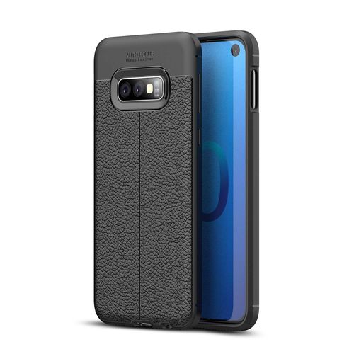 Cadorabo Housse Compatible Avec Samsung Galaxy S10e En Noir Profond - Étui De Protection En Silicone Tpu Avec Application Élégante En Similicuir