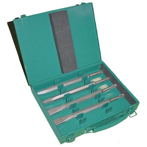 Jeu (4pcs) de burins SDS-plus: pointe à béton 250mm (2), burin plat 20x250mm (2) - Makita D-08757