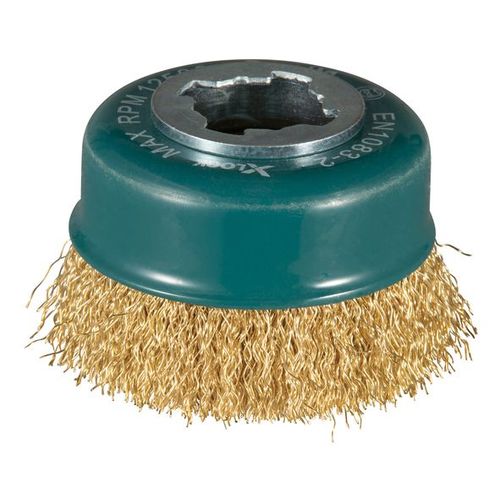 Brosse coupe à fils ondulés et laitonnés pour métal X-LOCK - Makita D-73433
