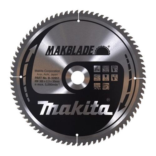 Lame de scie MAKBLADE (B-32851) pour une coupe nette dans le bois (Fine Cut) - Makita B-32851