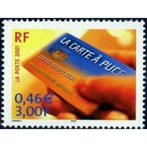 Timbre France 2001 Oblitéré La Carte À Puce 3.00 Yt3426