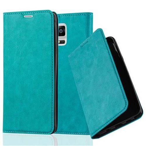 Cadorabo Housse Compatible Avec Samsung Galaxy Note 4 En Turquoise Pétrole - Étui De Protection Avec Fermeture Magnétique, Fonction De Support Et Compartiment Pour Carte