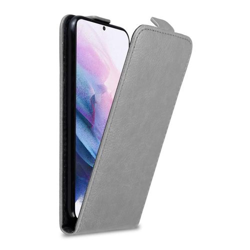 Cadorabo Housse Compatible Avec Samsung Galaxy S21 Plus En Gris Titane - Étui De Protection Au Design Flip Avec Fermeture Magnétique