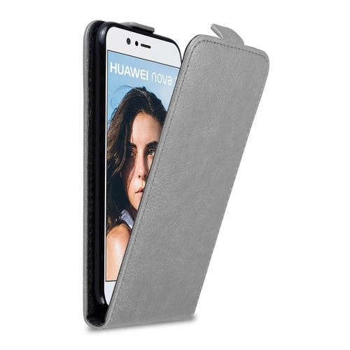 Coque Pour Huawei Nova 2 En Gris Titane Housse De Protection Étui Au Design Flip Avec Fermeture Magnétique