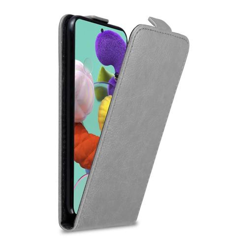 Cadorabo Housse Compatible Avec Samsung Galaxy A51 4g / M40s En Gris Titane - Étui De Protection Au Design Flip Avec Fermeture Magnétique