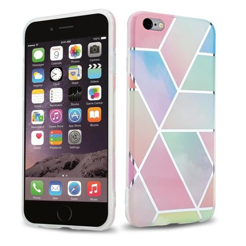 Cadorabo Housse Compatible Avec Apple Iphone 6 Plus / 6s Plus En Marbre Arc-En-Ciel No. 11 - Étui De Protection En Silicone Tpu Avec Motif Mosaïque