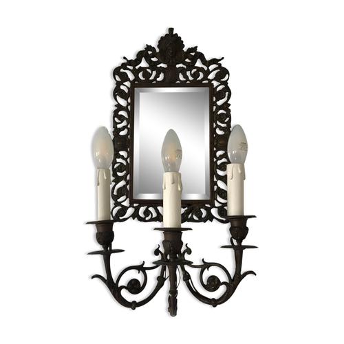 Applique Baroque Miroir Marron