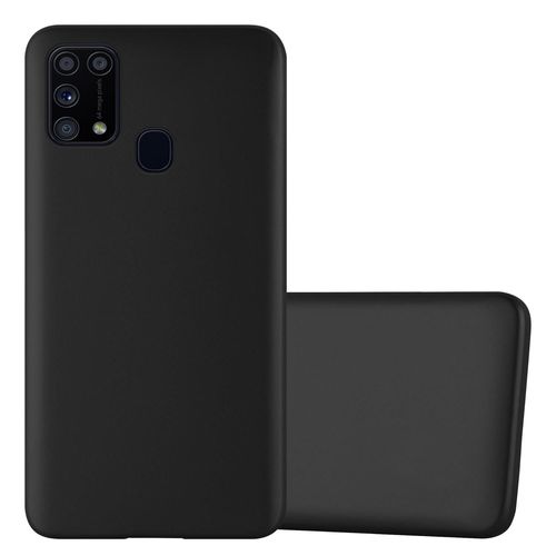 Coque Pour Samsung Galaxy M31 En Metallic Noir Housse De Protection Étui En Silicone Tpu Flexible