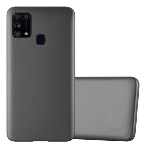 Coque Pour Samsung Galaxy M31 En Metallic Gris Housse De Protection Étui En Silicone Tpu Flexible