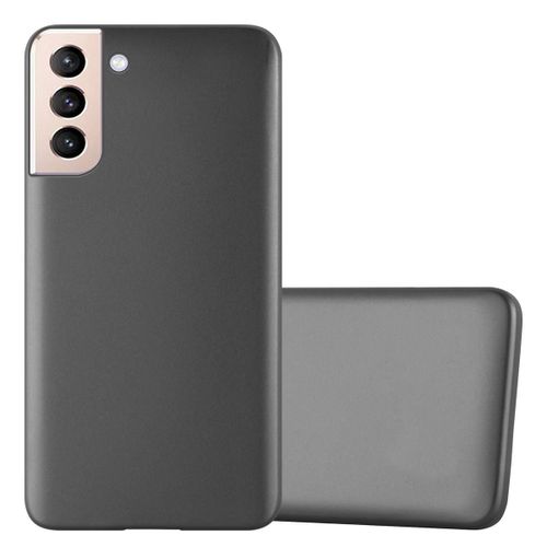 Coque Pour Samsung Galaxy S21 Plus En Metallic Gris Housse De Protection Étui En Silicone Tpu Flexible