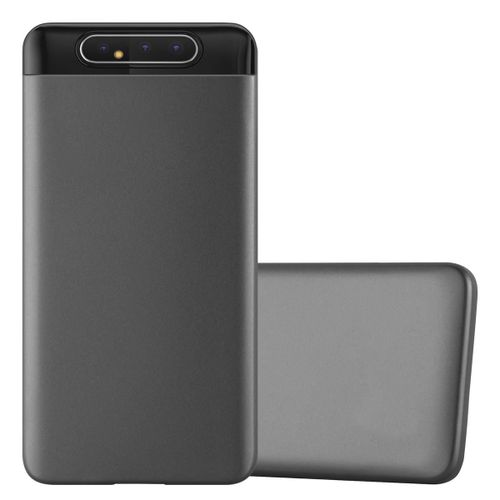 Coque Pour Samsung Galaxy A80 / A90 4g En Metallic Gris Housse De Protection Étui En Silicone Tpu Flexible