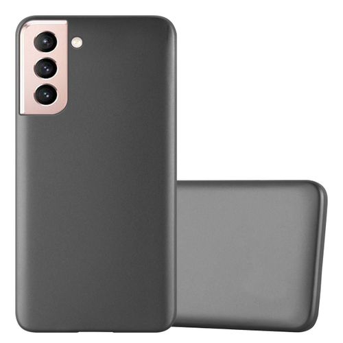 Coque Pour Samsung Galaxy S21 5g En Metallic Gris Housse De Protection Étui En Silicone Tpu Flexible