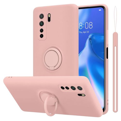 Cadorabo Housse Compatible Avec Huawei Nova 6 Se / P40 Lite / Nova 7i En Liquid Pink - Étui De Protection En Silicone Tpu Flexible Avec Anneau