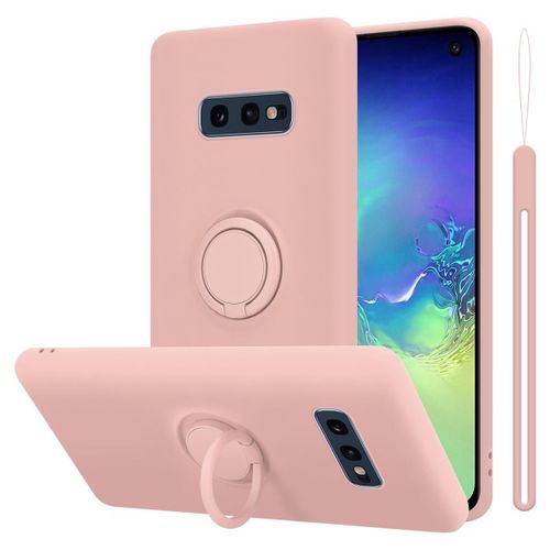 Cadorabo Housse Compatible Avec Samsung Galaxy S10e En Liquid Pink - Étui De Protection En Silicone Tpu Flexible Avec Anneau
