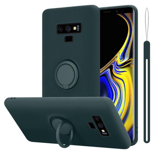 Cadorabo Housse Compatible Avec Samsung Galaxy Note 9 En Liquid Green - Étui De Protection En Silicone Tpu Flexible Avec Anneau