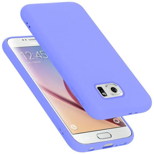 Cadorabo Housse Compatible Avec Samsung Galaxy S6 En Liquid Light Purple - Étui De Protection En Silicone Tpu Flexible