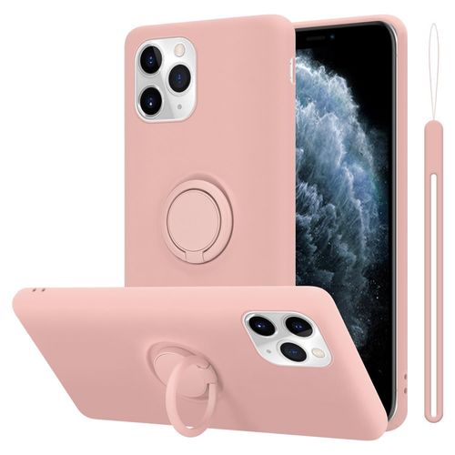 Cadorabo Housse Compatible Avec Apple Iphone 11 Pro Max En Liquid Pink - Étui De Protection En Silicone Tpu Flexible Avec Anneau