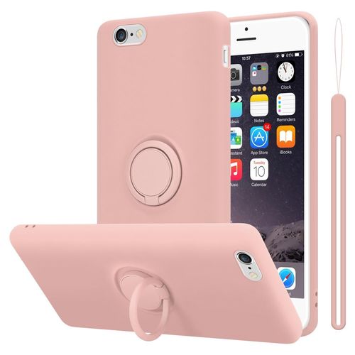 Cadorabo Housse Compatible Avec Apple Iphone 6 Plus / 6s Plus En Liquid Pink - Étui De Protection En Silicone Tpu Flexible Avec Anneau