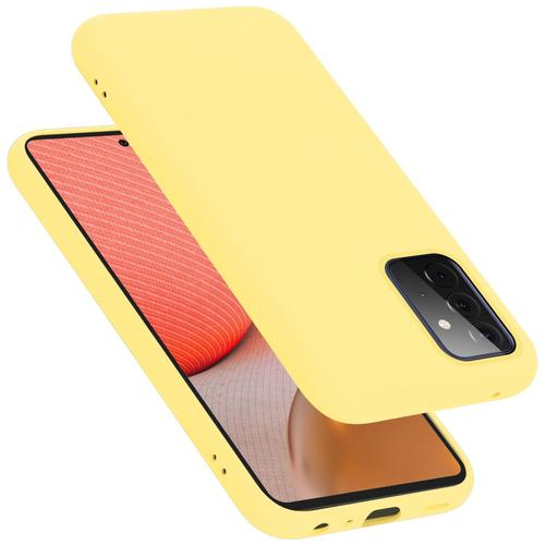 Cadorabo Housse Compatible Avec Samsung Galaxy A72 4g / 5g En Liquid Yellow - Étui De Protection En Silicone Tpu Flexible